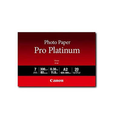 Fotopapier PT-101 Pro Platinum 2768B067, A2, für Inkjet, 300g weiß hochglänzend einseitig bedruckbar
