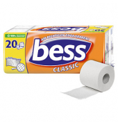 Toilettenpapier Classic 38704, 3-lagig, weiß, 180 Blatt/Rolle,