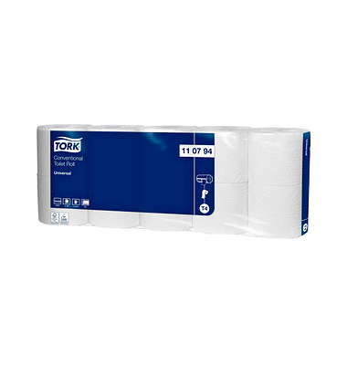 Toilettenpapier T4 Universal 110794, 2-lagig, weiß, 250 Blatt / Rolle, Toilettenpapier T4 Universal 110794, 2-lagig, weiß, 250 Blatt / Rolle,