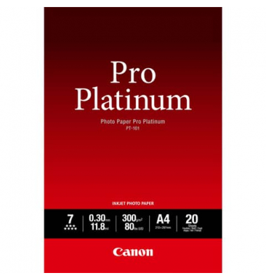 Fotopapier 2768B016 Pro Platinum PT101A4, A4, für Inkjet, 300g weiß