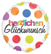 Folienballon Herzlichen Glückwunsch- Ø 45 cm