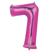 Folienballon XXL Zahl 7 - rosa