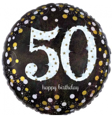 3213101 Sparkling 43cm Folienballon Happy Birthday 50