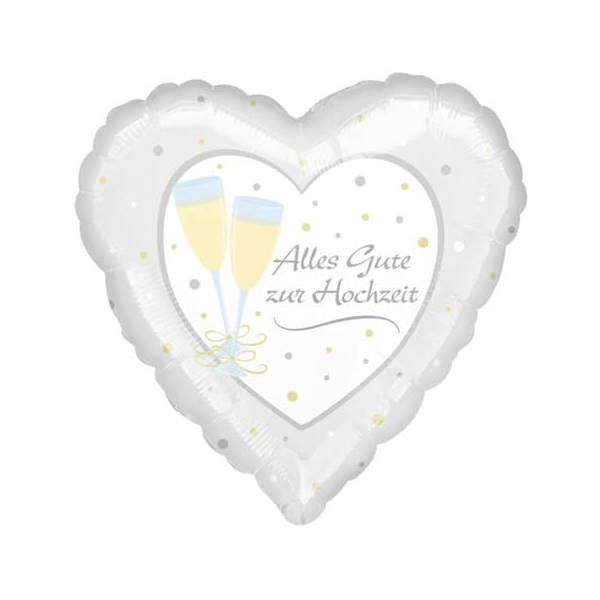 0026635840415 - Folienballon Alles Gute zur Hochzeit - Ø 45 cm 0026635840415 amscan 0026635840415 - Folienballon Alles Gute zur Hochzeit - Ø 45 cm 0026635840415 amscan
