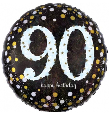 3374301 Sparkling 43cm Folienballon Happy Birthday 90