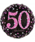 3378701 Sparkling 43cm Folienballon Happy Birthday 50 pink