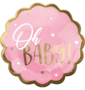 Folienballon Jumbo Baby Girl pink - Ø 55 cm