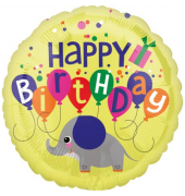 Folienballon Happy Birthday Elefant