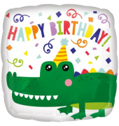 Folienballon Happy Birthday Kroko