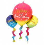 Folienballon Happy Birthday Balloons