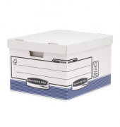 Archivbox System 30901, A4, blau/wei&szlig;, innen 43x38x28,7cm (TxBxH), Recyclingkarton