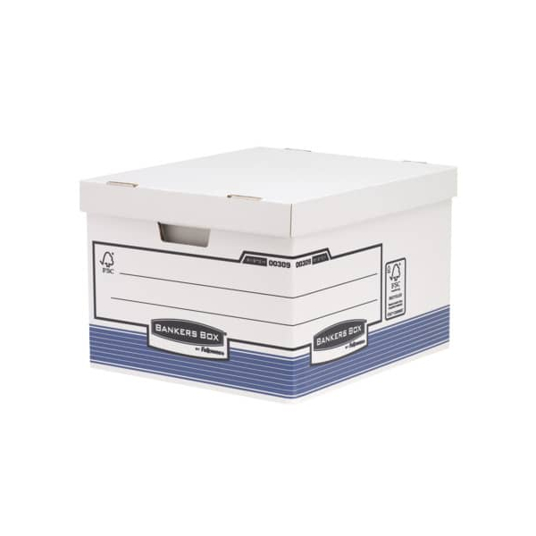 0043859635702 - Archivbox Bankers Box System Series 30901 A4 blau weiß innen 43x38x287cm (TxBxH) Recyclingkarton 0043859635702 10 Stück