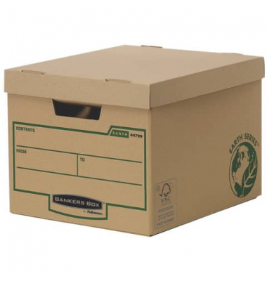 Archivbox Earth 4479901, A4, braun, innen 33,3x39x28,5cm (TxBxH), Karton