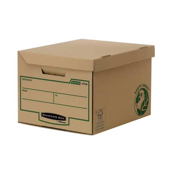 0043859708017 - Archivbox Bankers Box Earth Series 4472205 A4 braun innen 545x378x287cm (TxBxH) Karton 0043859708017 10 Stück