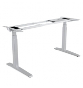 Levado höhenverstellbares Schreibtischgestell silber ohne Tischplatte C-Fuß-Gestell silber 120,0 - 180,0 x 80,0 cm