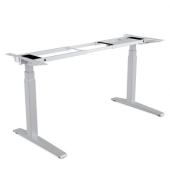 Sitz-Steh-Schreibtischgestell Levado 9708601, elektrisch h&ouml;henverstellbar, 64-126cm (H), C-Fu&szlig;-Gestell, silber
