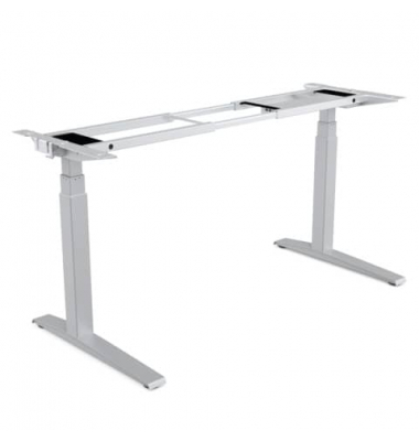 Sitz-Steh-Schreibtischgestell Levado 9708601, elektrisch h&ouml;henverstellbar, 64-126cm (H), C-Fu&szlig;-Gestell, silber
