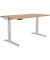 Schreibtischgestell Levado, elektrisch höhenverstellbar, 64-126cm (H), 120-180x80cm (BxT), C-Fuß-Gestell, silber