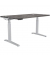 Schreibtischgestell Levado, elektrisch höhenverstellbar, 64-126cm (H), 120-180x80cm (BxT), C-Fuß-Gestell, silber