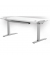Schreibtischgestell Levado, elektrisch höhenverstellbar, 64-126cm (H), 120-180x80cm (BxT), C-Fuß-Gestell, silber