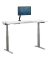 Sitz-Steh-Schreibtisch Levado, elektrisch höhenverstellbar, 64-126cm (H), 160x80cm (BxT), rechteckig, weiß / silber
