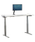 Sitz-Steh-Schreibtisch Levado, elektrisch höhenverstellbar, 64-126cm (H), 180x80cm (BxT), rechteckig, weiß / silber