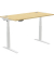 Sitz-Steh-Schreibtisch Levado, elektrisch höhenverstellbar, 64-126cm (H), 160x80cm (BxT), rechteckig, ahorn / silber