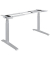 Sitz-Steh-Schreibtisch Levado, elektrisch höhenverstellbar, 64-126cm (H), 160x80cm (BxT), rechteckig, ahorn / silber