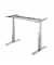 Schreibtischgestell Cambio, elektrisch höhenverstellbar, 64-130,5cm (H), 100-180x80cm (BxT), T-Fuß-Gestell, silber