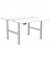 Doppel-Schreibtischgestell Cambio, elektrisch höhenverstellbar, 64,5-130,5cm (H), 100-170x160cm (BxT), 4-Fuß-Gestell, silber