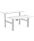 Doppel-Schreibtischgestell Cambio, elektrisch höhenverstellbar, 64,5-130,5cm (H), 100-170x160cm (BxT), 4-Fuß-Gestell, silber