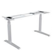Levado höhenverstellbares Schreibtischgestell weiß ohne Tischplatte C-Fuß-Gestell weiß 120,0 - 180,0 x 80,0 cm
