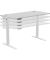 Sitz-Steh-Schreibtisch Levado, elektrisch höhenverstellbar, 64-126cm (H), 160x80cm (BxT), rechteckig, grau / weiß