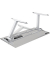 Sitz-Steh-Schreibtisch Levado, elektrisch höhenverstellbar, 64-126cm (H), 160x80cm (BxT), rechteckig, grau / weiß