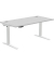 Sitz-Steh-Schreibtisch Levado, elektrisch höhenverstellbar, 64-126cm (H), 180x80cm (BxT), rechteckig, grau / weiß