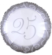 Folienballon Silberhochzeit 25
