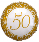 Folienballon Goldene Hochzeit 50