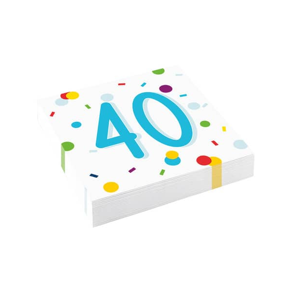 0194099005296 - Motivserviette 33x33 Geburtstag Zahl 40 0194099005296 20 Stück 0194099005296 - Motivserviette 33x33 Geburtstag Zahl 40 0194099005296 20 Stück