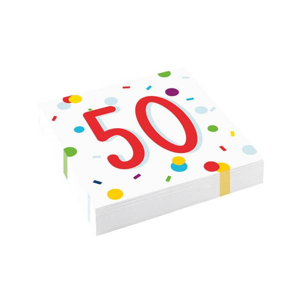 0194099005302 - Motivserviette 33x33 Geburtstag Zahl 50 0194099005302 20 Stück 0194099005302 - Motivserviette 33x33 Geburtstag Zahl 50 0194099005302 20 Stück