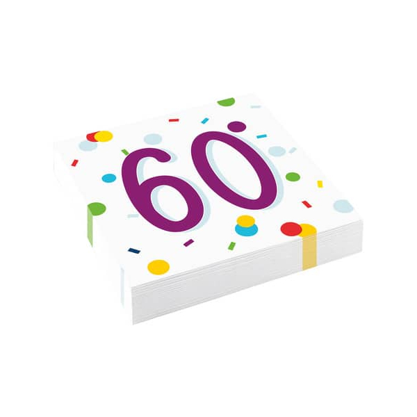0194099005319 - Motivserviette 33x33 Geburtstag Zahl 60 0194099005319 20 Stück 0194099005319 - Motivserviette 33x33 Geburtstag Zahl 60 0194099005319 20 Stück