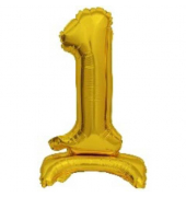 Folienballon Mini Zahl 1 gold
