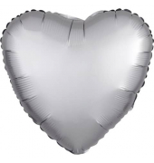 Folienballon Herz silber
