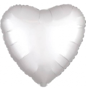 Folienballon Herz weiß