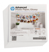 Fotopapier Advanced Glossy 49V50A, 12,7x12,7cm, für HP ENVY Inspire, 250g weiß glänzend einseitig bedruckbar