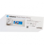 Fotopapier Advanced Glossy 49V51A, 10x30,5cm, für Inkjet, 250g weiß glänzend einseitig bedruckbar