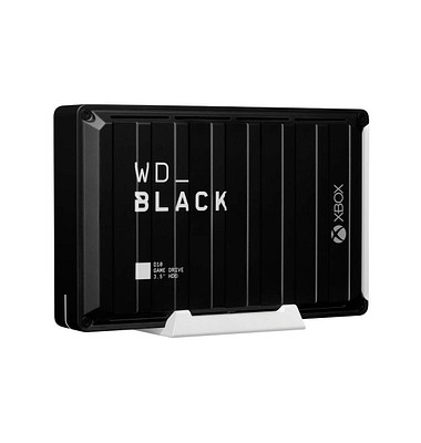 externe Festplatte WD_BLACK D10 Game Drive for Xbox One WDBA5E0120HBK-EESN, schwarz/weiß, 3,5 Zoll (8,89cm), 12 TB, HDD