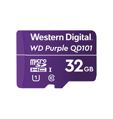 Speicherkarte Purple SC QD101 microSDHC WDD032G1P0C, Class 10, 32 GB