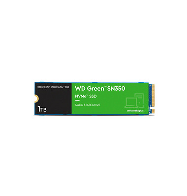 interne Festplatte Green SN350 WDS100T3G0C, grün/schwarz, M.2, 1 TB, SSD