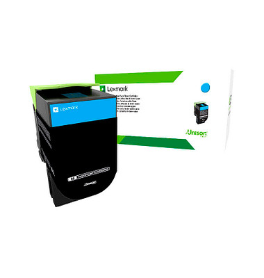 Toner 80C2XCE, cyan, ca. 4000 Seiten