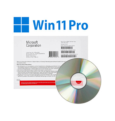 Microsoft Windows 11 Pro OEM Betriebssystem 64 bit Vollversion (DVD)